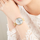 MINI FOCUS MF0275L Ultra Thin Mesh Strap Analog Clock Waterproof Concise Women Quartz Watch Wristwatch