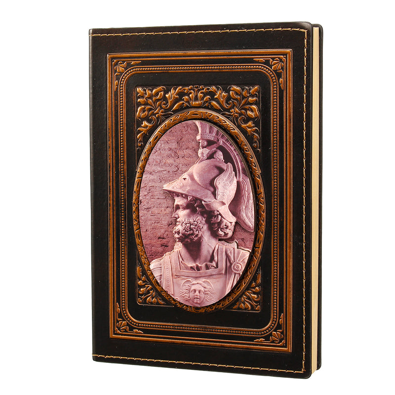 European Retro 3D Embossed PU Notebook Santa Claus King Alexander Little Girl Pattern A5 Notepad