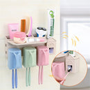 Bakeey Wall-mounted Toothbrush Holders Rack Automatic Toothpaste Dispenser Wash-Rinse Set