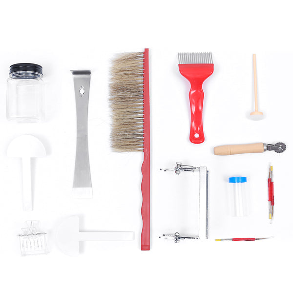 13Pcs Bee Equipment Beekeeping Tools Set Stainless Steel Scraper Brush Hive Fork