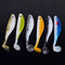 6PCS 11.5CM Soft Fishing Lure Rattle Tail Jig Bass Bait