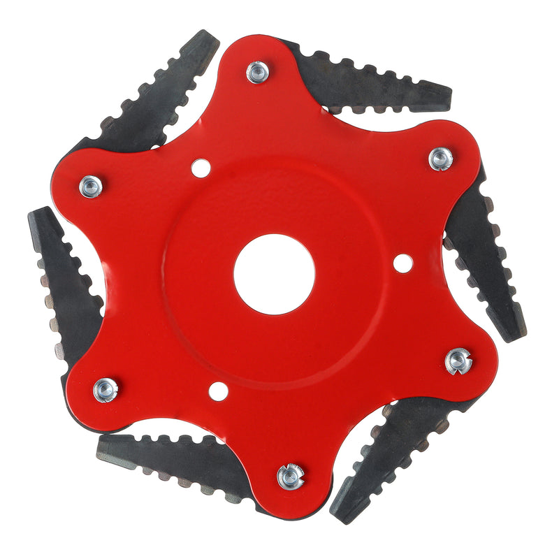 6 Steel Blades Grass Trimmer Head Garden Lawn Mower Head Brush Cutter Razor Tool