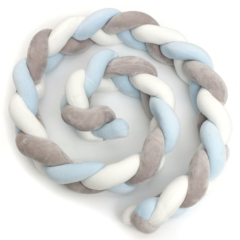 300cm Infant Baby Plush Bumper Bed Bedding Crib Cot Braid Cushion Protector Decorations