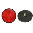 2pcs 2inch Round Reflectors Red Universal For Motorcycles ATV Dirt Bikes