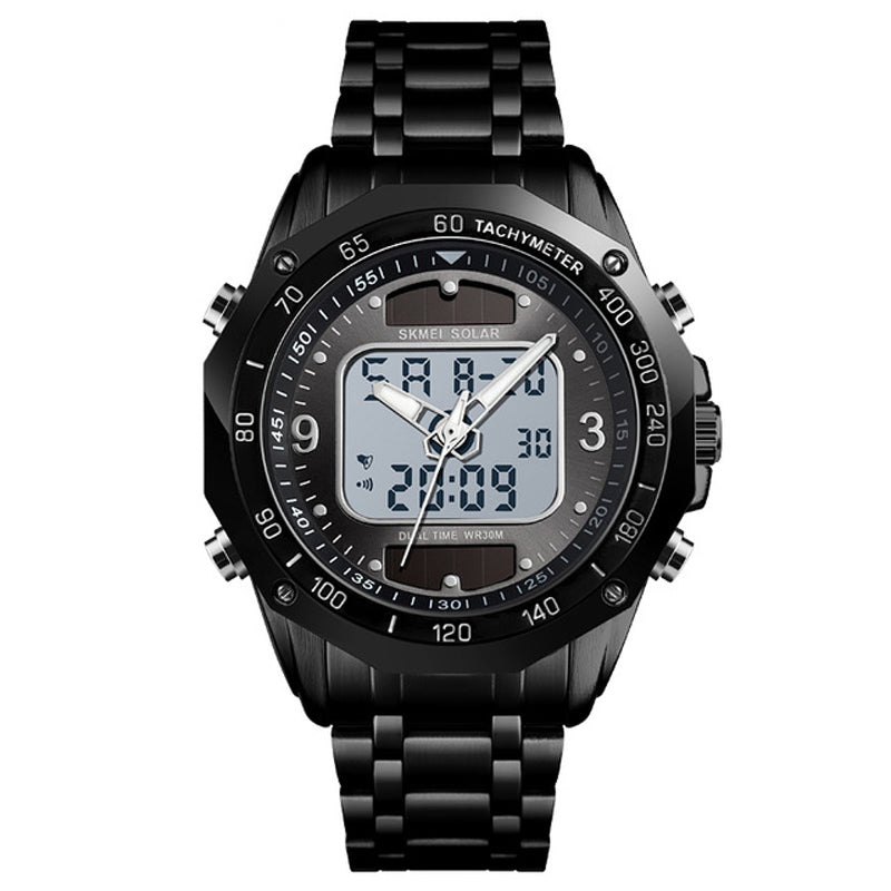 SKMEI 1493 Fashion Men Digital Quartz Watch 3ATM Waterproof Luminous Display Dual Display Watch