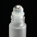 3mL Empty Frosted Glass Roll on Bottle Container Refillable Metal Roller Ball Essential Oil Bottle