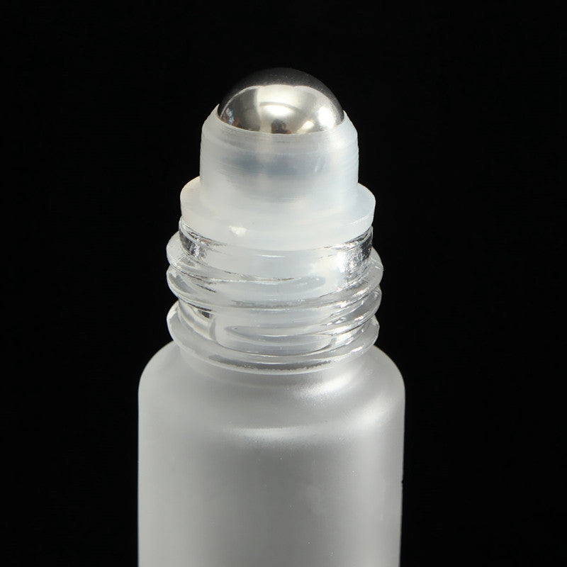 3mL Empty Frosted Glass Roll on Bottle Container Refillable Metal Roller Ball Essential Oil Bottle