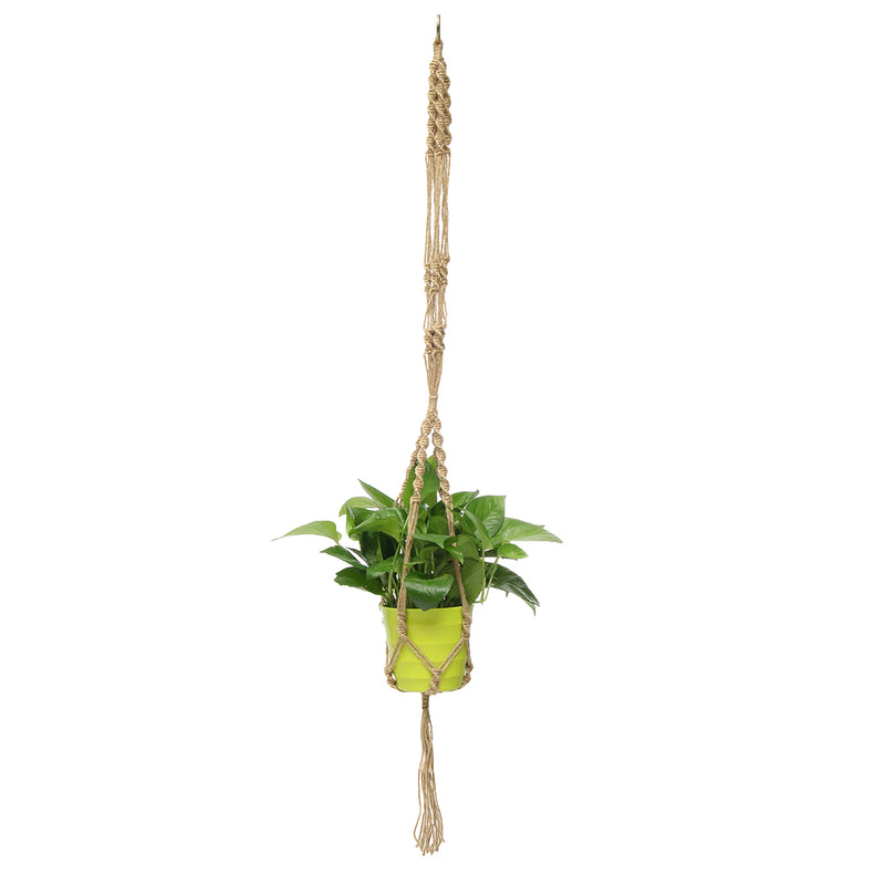 110cm Double Layer Hemp Jute Rope Plant Flower Pot Hanger Holder Macrame Hanging Basket