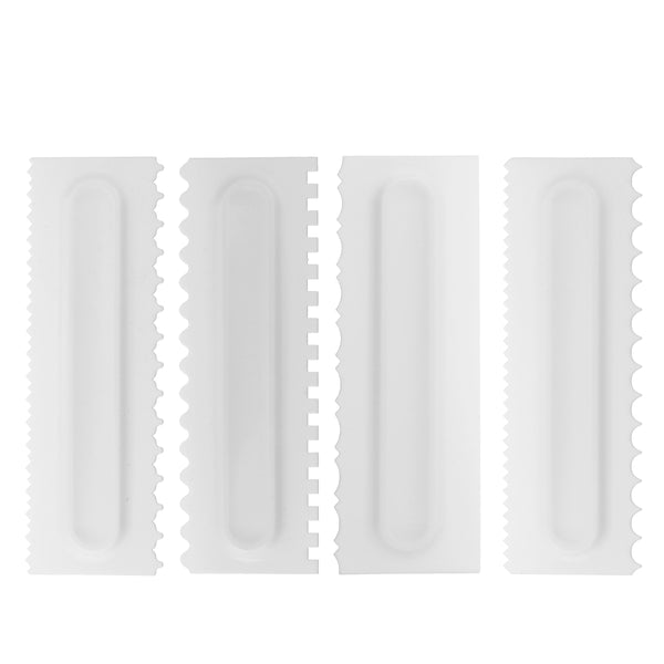 A/B/C/D Cake Decorating Comb Icing Smoother Scraper Edge Frosting Tools Spat Kit