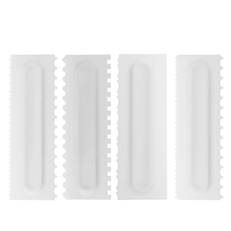 A/B/C/D Cake Decorating Comb Icing Smoother Scraper Edge Frosting Tools Spat Kit