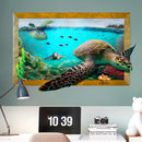 3D Sea Turtle Living Room Bedroom Animals Floor Home Background Wall Decor Creative Stickers