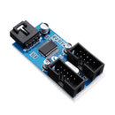 9Pin USB Header Male 1 to 2 Female Extension Splitter Cable 9 Port Multiplier Board