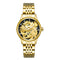 TEVISE 9006 3D Phoenix Dial Display Automatic Mechanical Watch Full Steel Waterproof Unisex Watch