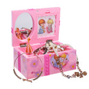 Girls Pink Ballerina Kids Musical Box Jewelry & Trinket Mirror + Photo Holder