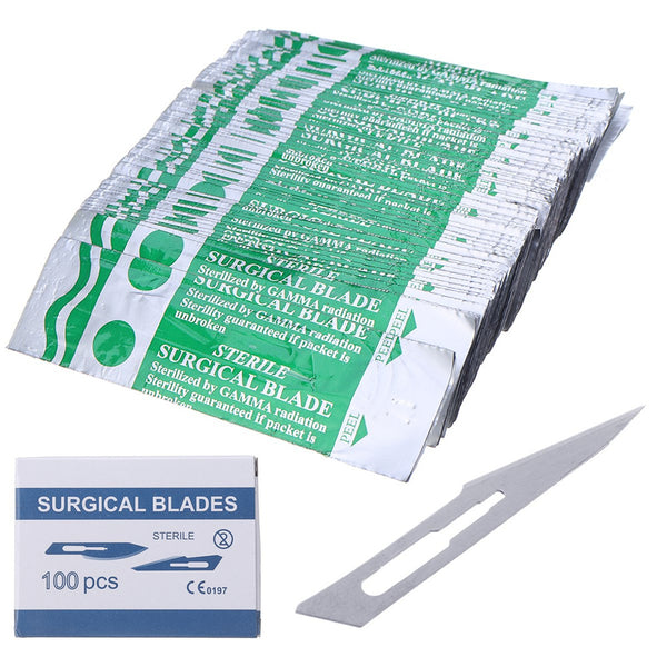 100pcs Industrial Grade Surgical Blades 11 Carbon Steel Cutting Cutter Tools Kit