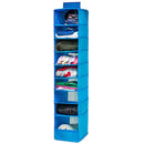 9 Shelves Hanging Closet Wardrobe Clothes Rack Storage Organizer Bag Blanket