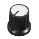 50Pcs White Plastic For Rotary Taper Potentiometer Hole 6mm Knob