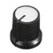 50Pcs White Plastic For Rotary Taper Potentiometer Hole 6mm Knob