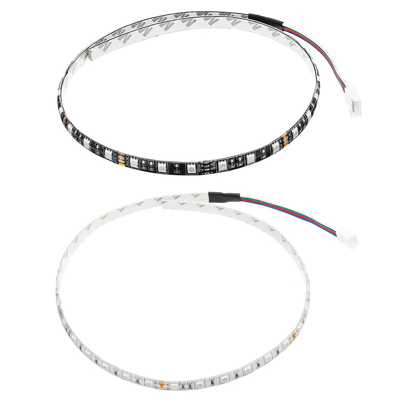 12v Black/24v White 3D Printer RGB 5050 Waterproof LED Strip Light with Cable for Lerdge Board