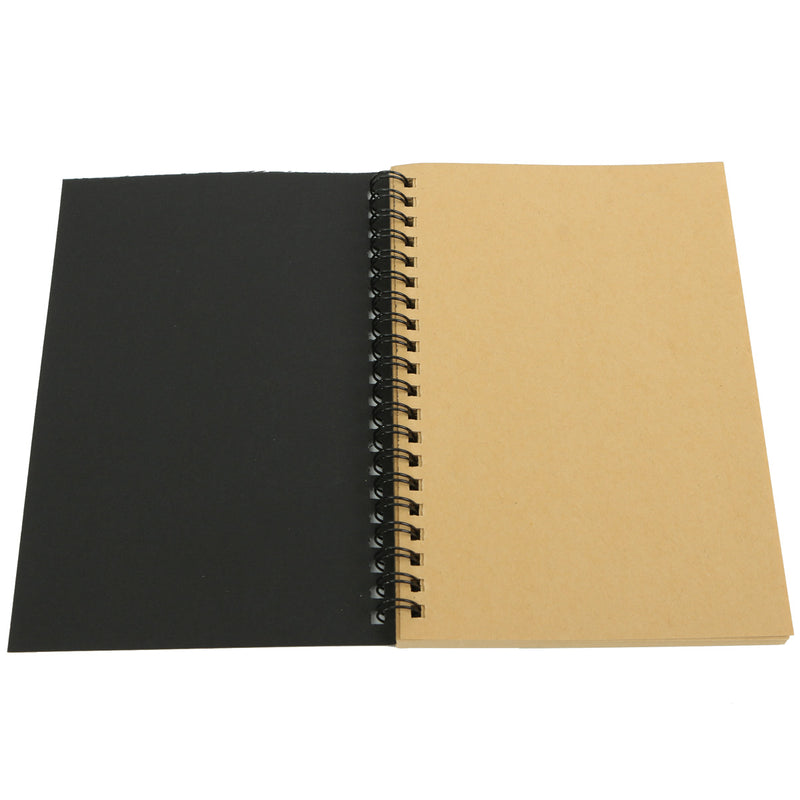 1Pcs Kraft Spiral Sketching Notebook Graffiti Creative Notebook Notepad Diary Book School Stationery