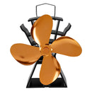 8.8 Inch Quiet 3/4 Blade EQ3-BK Stove Fan Fireplace Fire Heat Powered Saving Ecofan
