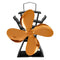 8.8 Inch Quiet 3/4 Blade EQ3-BK Stove Fan Fireplace Fire Heat Powered Saving Ecofan