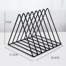 Nordic triangle simple wrought iron Home Decor desktop storage rack shelf file magazine jewelry gold storage box office rack Frame Bracket