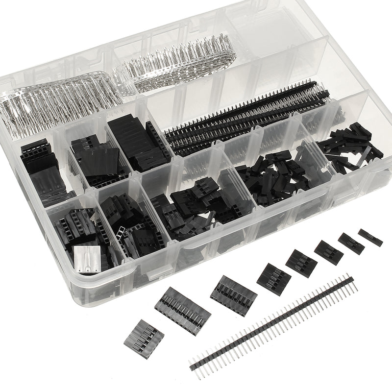 Geekcreit 1450pcs 2.54mm Male Female Dupont Wire Jumper With Pin Header Connector Housing Kit