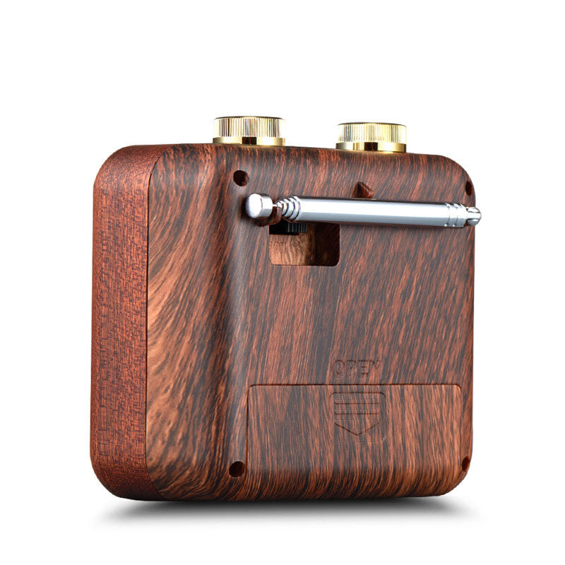 Loskii Wood bluetooth Subwoofer Handmade Walnut Wood Portable bluetooth Speaker FM/AM Loudspeaker