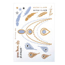 10 Sheets Waterproof Fashional Stamping Metal Tattoo Stickers Temporary Tattoos