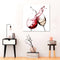 Red White Glasses Kitchen Wall Sticker Art Pictures Wall Art Prints Unframed