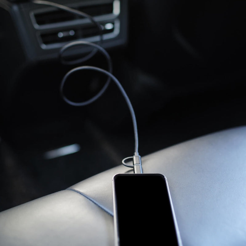 Original Xiaomi Xingka 2.4A 2 in 1 Lightning Micro USB Fast Charging Data Cable for iPhone X XR Xs for iPad Pro