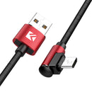 FLOVEME 2.4A 90 Degree Micro USB Fast Charging Data Cable 1M For Samsung S7 S6 Xiaomi Redmi Note 5