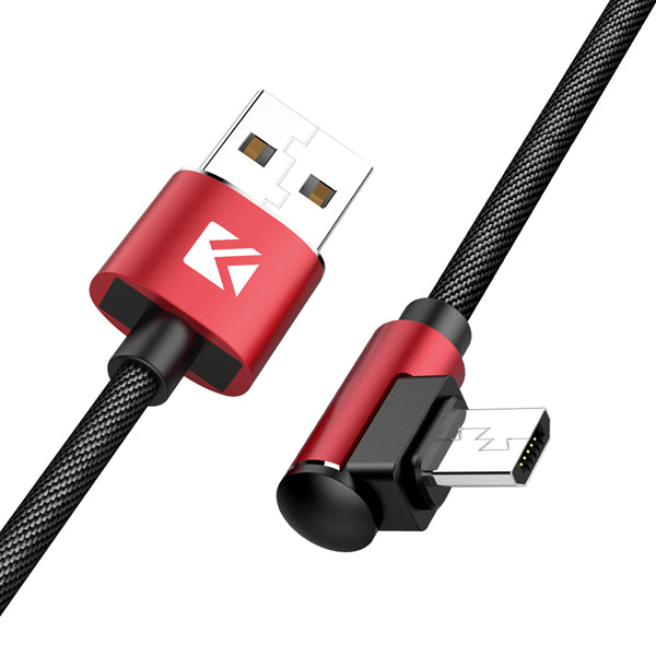 FLOVEME 2.4A 90 Degree Micro USB Fast Charging Data Cable 1M For Samsung S7 S6 Xiaomi Redmi Note 5