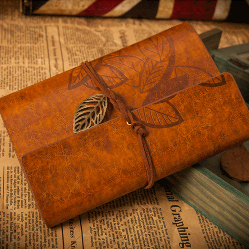 English style notebook PU leather notebook loose-leaf diary creative retro notebook gifts