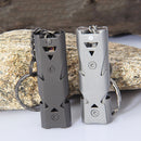 IPRee Outdoor Double Tube 150db Whistle Camping Survival Stainless Steel Apito Sounder