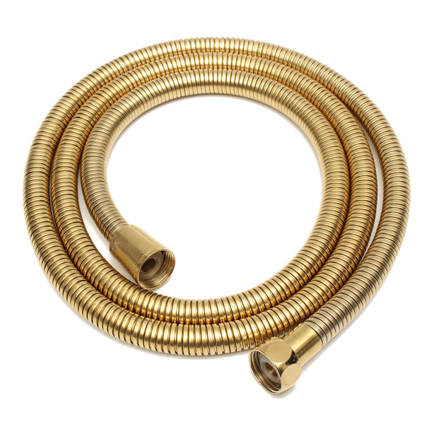 1.6m Water Tube Gold Shower Head Hose Long Flexible Stainless Steel Tube Bathroom