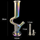 C Type Fancy Water Bottle Pipe Beaker Glass Joint Pipes Bubblers for Smoking Recycler T obacco Water H ookah Pen