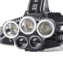 XANES 2309-B Bicycle Headlight 5 Switch Modes T6+2XPE Blue Light Outdoor Sports HeadLamp