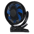 360 Portable 3 Speed USB Clip On Timing Desk Fan Pram Car 5000mAh Rechargeable
