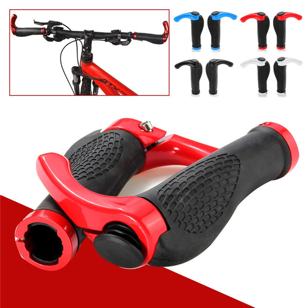 2PCS TPR Rubber Road MTB Mountain Bicycle Bike Cycling Lock On Handlebar Hand Bar End Grips