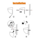 Solar Power 8 LED Wall Light Outdoor Waterproof IP65 Garden Fence Lamp