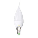 6PCS EXUP AC220V 5W E14 C37 Warm White Pure White Pull Tail LED Candle Light Bulb for Indoor Home Decoration