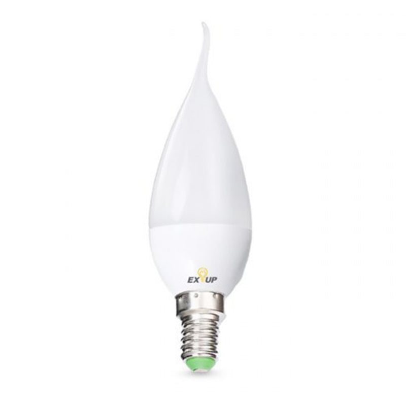 6PCS EXUP AC220V 5W E14 C37 Warm White Pure White Pull Tail LED Candle Light Bulb for Indoor Home Decoration