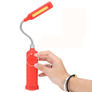 COB+LED Rotatable Emergency Worklight Outdoor Multifunctional Work Light with Magnetic AAA Flashlight-Red/Blue/Green