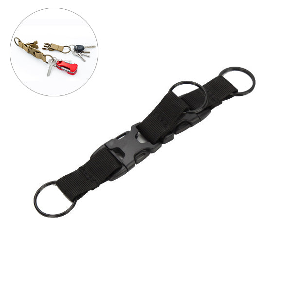 Outdoor Multi-function Ribbon Keychain EDC Tactical Key Ring Camping Hunting Key Chain