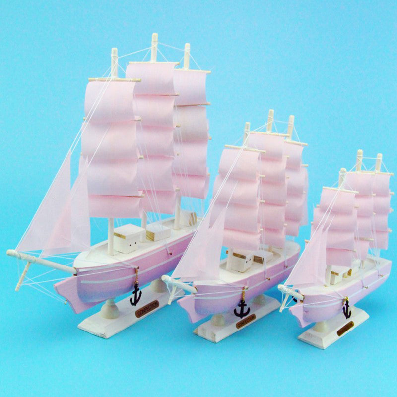 20/24/30CM Ship Model Classical Wooden Sailing Boats Scale Decoration Wood Kits