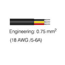 3 Pin 5A 18AWG Engineering Style Waterproof IP67 Female And Male Connector Cable Wire