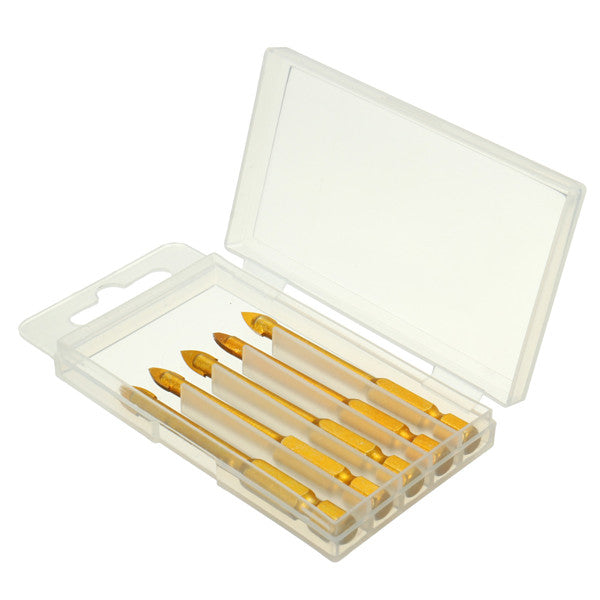 5pcs 6mm Hex Shank Spear Point Head Drill Bits Set Ceramic Porcelain Marble Glass Tile Drill Bits