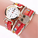 DUOYA DY114 Cute Style Owl Ladies Bracelet Watch Gift Leather Strap Quartz Watches